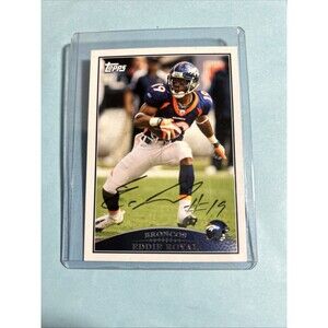 Eddie Royal -Denver Broncos -On Card Autographed -2009 Topps #249 Promo w/certs